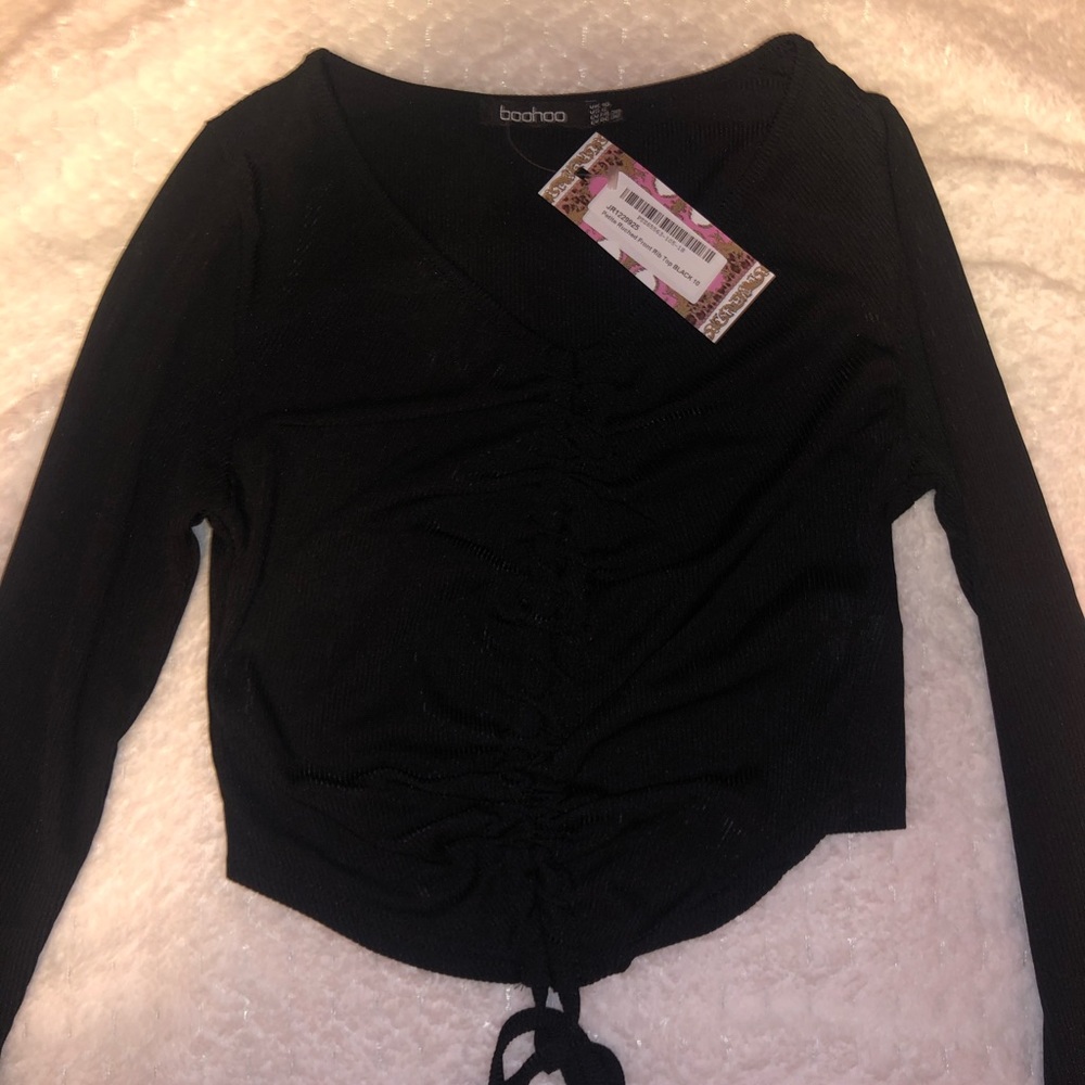 Petite Ruched Front Rib